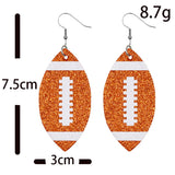 Glittering Football Dangle Earrings