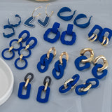 Klein Blue Arcylic Earrings