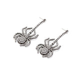 Rhinestone Spider Earrings