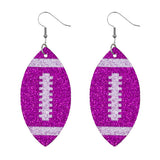 Glittering Football Dangle Earrings