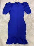 Victoria Ruffle Bandage Dress
