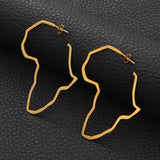 African Map Earrings