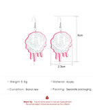 Pink Smiley Earrings