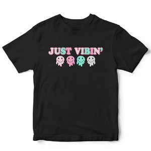 Just Vibin' Smiley T Shirt