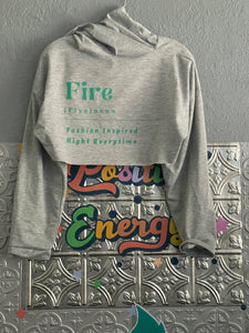 Fire Cropped Hoodie