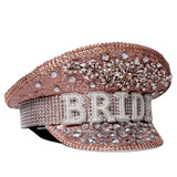 Bride Rhinestone Captain Hat