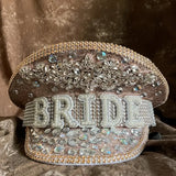 Bride Rhinestone Captain Hat