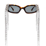 Vintage Tassel Rhinestones Glasses