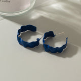 Klein Blue Arcylic Earrings