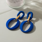 Klein Blue Arcylic Earrings