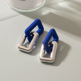 Klein Blue Arcylic Earrings