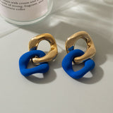 Klein Blue Arcylic Earrings