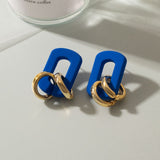 Klein Blue Arcylic Earrings