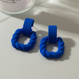 Klein Blue Arcylic Earrings