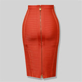 Zipper Bodycon Bandage Skirt