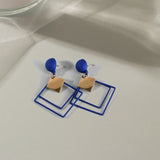 Klein Blue Arcylic Earrings