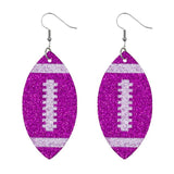 Glittering Football Dangle Earrings