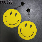 Yellow Smiling Face Earrings