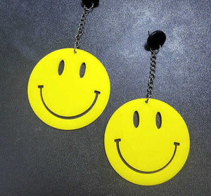 Yellow Smiling Face Earrings