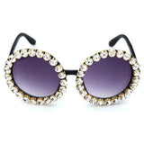 Lena Round Rhinestone Sunglasses