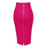 Zipper Bodycon Bandage Skirt