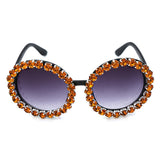 Lena Round Rhinestone Sunglasses