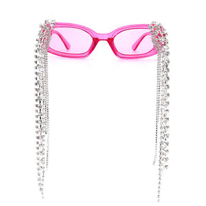 Vintage Tassel Rhinestones Glasses