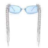 Vintage Tassel Rhinestones Glasses