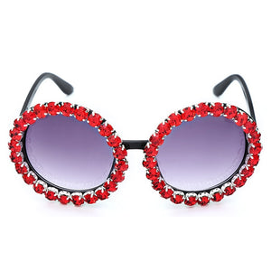 Lena Round Rhinestone Sunglasses