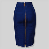 Zipper Bodycon Bandage Skirt