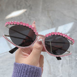 Cat Eye Crystal Diamond Sunglasses