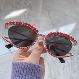 Cat Eye Crystal Diamond Sunglasses