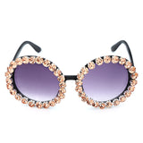 Lena Round Rhinestone Sunglasses