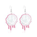 Pink Smiley Earrings