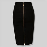 Zipper Bodycon Bandage Skirt