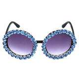 Lena Round Rhinestone Sunglasses