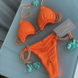 Bikini Backless Rope Triangle Swimsuit