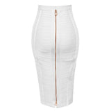 Zipper Bodycon Bandage Skirt