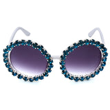 Lena Round Rhinestone Sunglasses