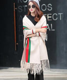 Elegant Tassel Wrap Swing Cardigan