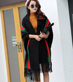Elegant Tassel Wrap Swing Cardigan