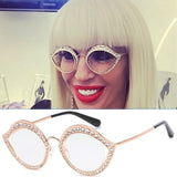 Cathy Cat Eye Crystal Glasses