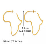 African Map Earrings