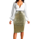 Peppy Solid Sequin Skirt