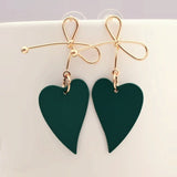 Heart Geometric Drop Earrings