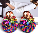 Crystal Handmade Rhinestone Earrings