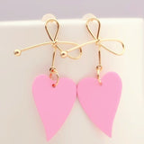 Heart Geometric Drop Earrings