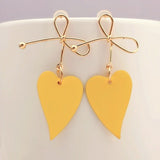 Heart Geometric Drop Earrings